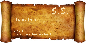 Sipos Dea névjegykártya